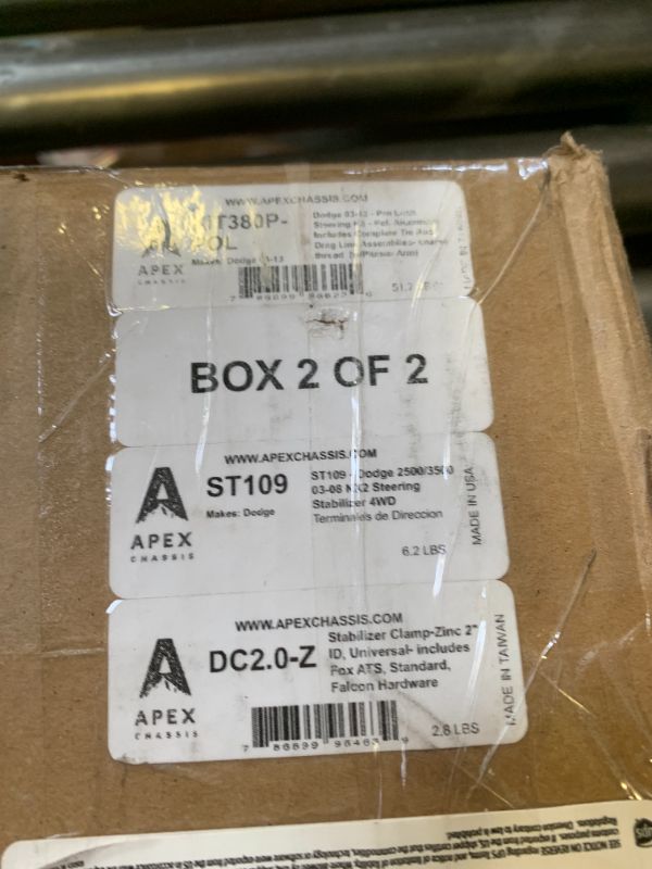 Photo 1 of KIT380P-POL | Apex Chassis ProLock Steering Kit For Dodge Ram 2500/3500 4WD | Polished Aluminum, T-Link Replacement Kit - NO Pitman Arm BOX 2 OF 2 ONLY 

