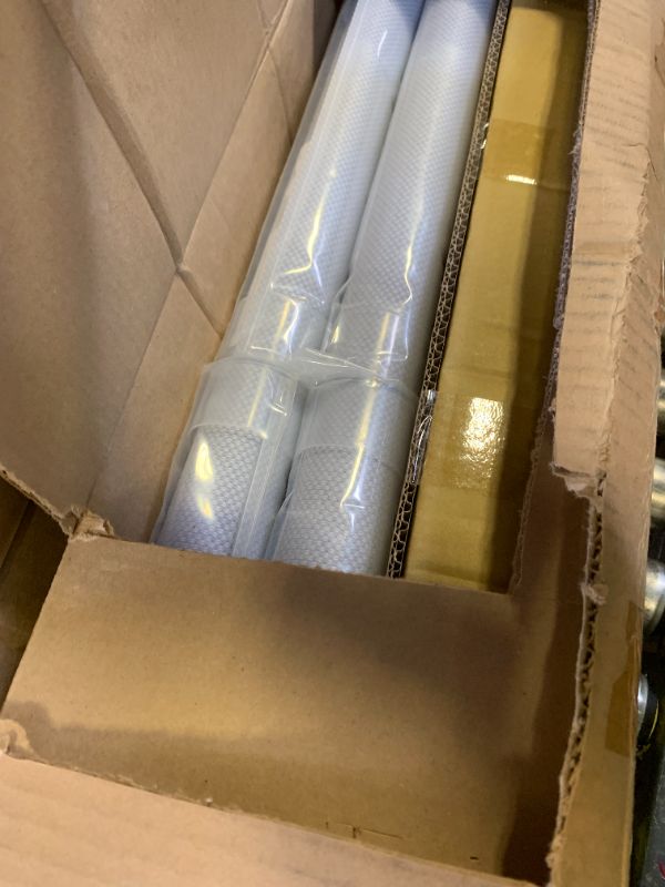 Photo 1 of Embroidered Cadet 10-Panel Double Rail White Panel Track Extendable 120"-218" W x 94" H, Panel Width 23.5"