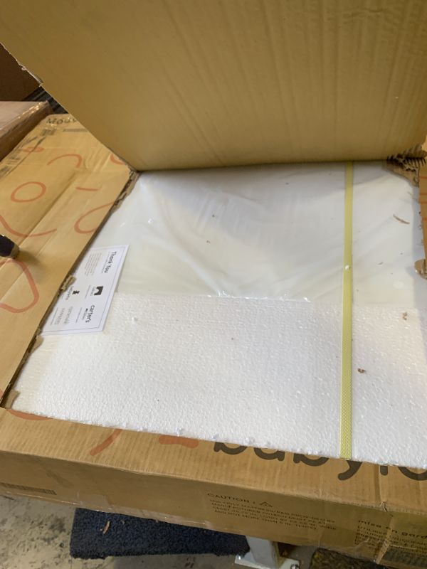 Photo 1 of Babyletto Origami Mini Portable Crib Folding with Wheels in Cobalt, 2 Adjustable Mattress Positions, Greenguard Gold Certified