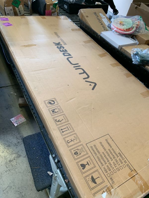 Photo 1 of VWINDESK 72 x 30 x 1 Inch 100% Solid Bamboo Desk Table Top Only,for Standing Desk Home Office Desk with 60mm Grommets(Right Angle)