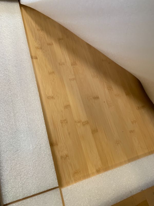 Photo 1 of VWINDESK 72 x 30 x 1 Inch 100% Solid Bamboo Desk Table Top Only,for Standing Desk Home Office Desk with 60mm Grommets(Right Angle)