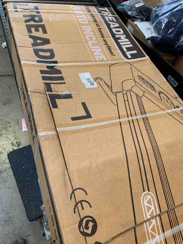 Photo 1 of TRAILVIBER Walking Pad Treadmill with 12% 9-Level Auto Incline, 450 lbs Capacity RGB LED Screen, Bluetooth Speaker Under Desk Treadmill, Compact Treadmills for Home Hiking, Black