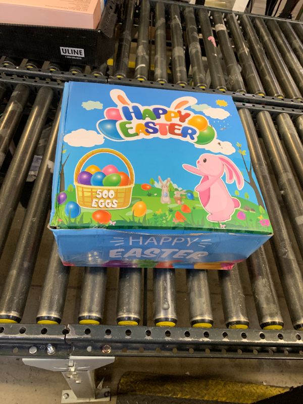 Photo 1 of 500 Pack Colorful Fillable Easter Eggs with 6 Surprise Golden Eggs, 2.4 Inch Plastic Easter Egg Empty for Easter Hunt Party Favors Easter Basket Stuffers Fillers Classroom Prizes for Kids Boys Girls