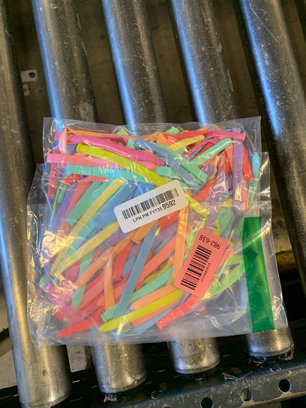 View 2 of 100Pcs Pastel Long Balloons forTying Balloon Arch, Assorted 260q Balloons Thickening Skinny Latex Twisting for Animals Shape modeling.