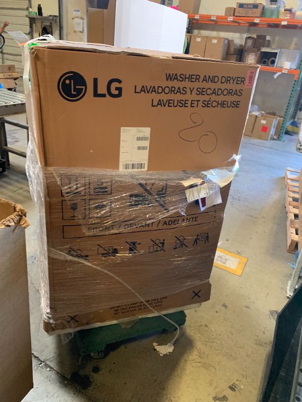 Photo 1 of [FACTORY SEALED] LG 5.0 cu. ft. Mega Capacity Smart Front Load Electric All-in-One Washer Dryer Combo with TurboWash360 WiFi in Black Steel [FACTORY SEALED]