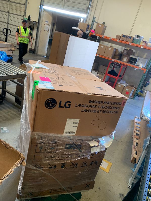 Photo 1 of [FACTORY SEALED] LG 5.0 cu. ft. Mega Capacity Smart Front Load Electric All-in-One Washer Dryer Combo with TurboWash360 WiFi in Black Steel [FACTORY SEALED]