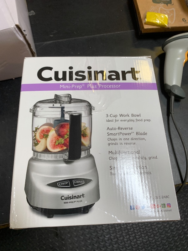 Photo 1 of Cuisinart Mini-Prep Plus Food Processor, 24-Ounce Mini Food Processor to Chop Herbs, Vegetables, and Hard Cheese, 24-Ounce Work Bowl, Reversible Stainless Steel Blade, DLC-2ABC, Brushed Chrome
