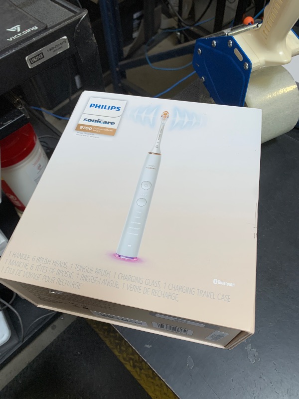 Photo 1 of Philips Sonicare DiamondClean Smart 9700 Electric Toothbrush, Sonic Toothbrush with App, Pressure Sensor, Brush Head Detection, 5 Brushing Modes and 3 Intensity Levels, Rosegold, HX9957/81