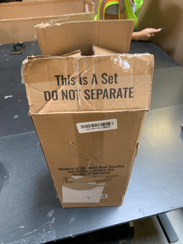 Photo 1 of Estmoon 5 Pack Matte Black Door Handles Interior Door Knobs, Keyless Privacy Bedroom Door Lock, Heavy Duty Zinc Alloy Home Improvement Door Leverset for Bedrooms Bathrooms