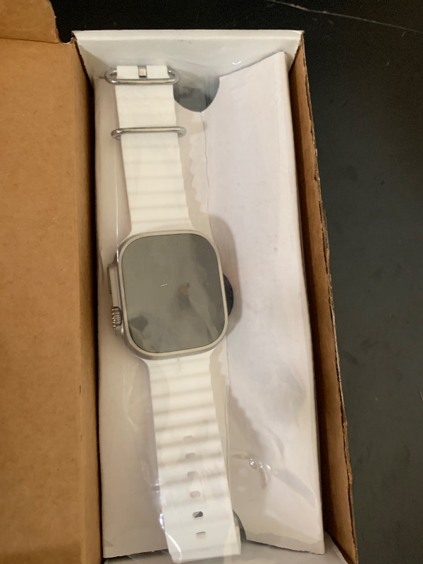 Photo 1 of Apple Watch Ultra 2 [GPS + Cellular, 49mm] - Titanium Case With White Ocean Band, One Size (Renewed)