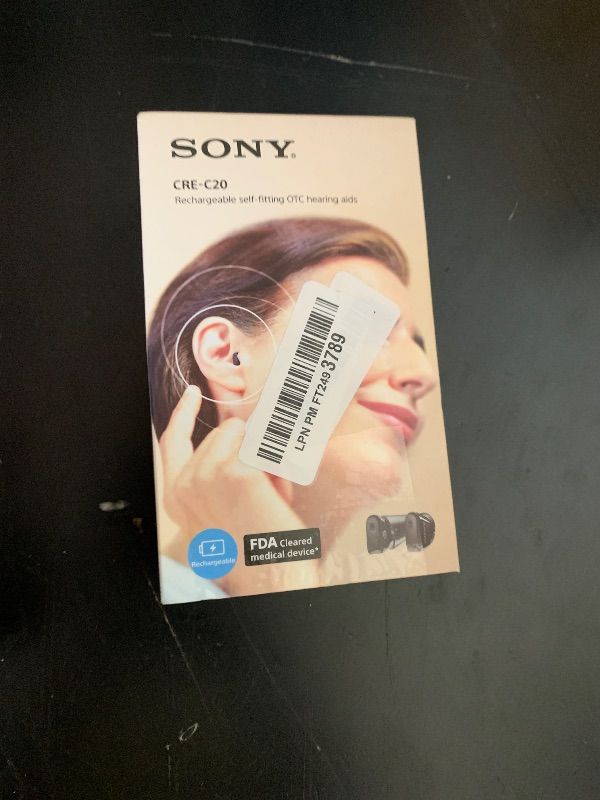 Photo 1 of Sony CRE-C20 Self-Fitting OTC Hearing Aids for Mild to Moderate Hearing Loss, Prescription-Grade Sound Quality, Compact Virtually Invisible Design, Customizable App, and Rechargeable Battery