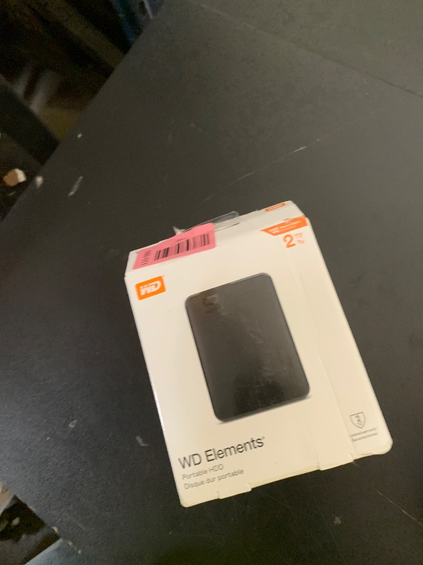 Photo 1 of WD 2TB Elements Portable External Hard Drive for Windows, USB 3.2 Gen 1/USB 3.0 for PC & Mac, Plug and Play Ready - WDBU6Y0020BBK-WESN