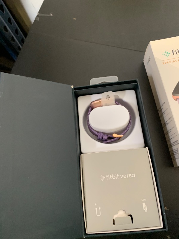 Photo 1 of Fitbit Versa Special Edition Smart Watch, Lavender Woven, One Size (S & L Bands Included)