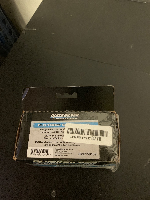 Photo 1 of Quicksilver 8M0150152 Flo-Torq SSR Propeller Hub Kit for Mercury 40hp CT and 225hp 4-Stroke Outboards with 1" Diameter Prop Shaft