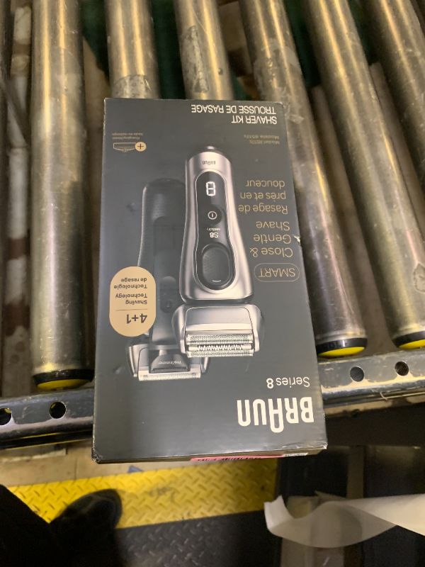 Photo 1 of Braun Series 8 Electric Razor for Men, with 4+1 Shaving Elements & Precision Long Hair Trimmer, Close & Gentle Even on Dense Beards, Wet & Dry Electric Razor with 60min Runtime, 8517s Galvano Silver