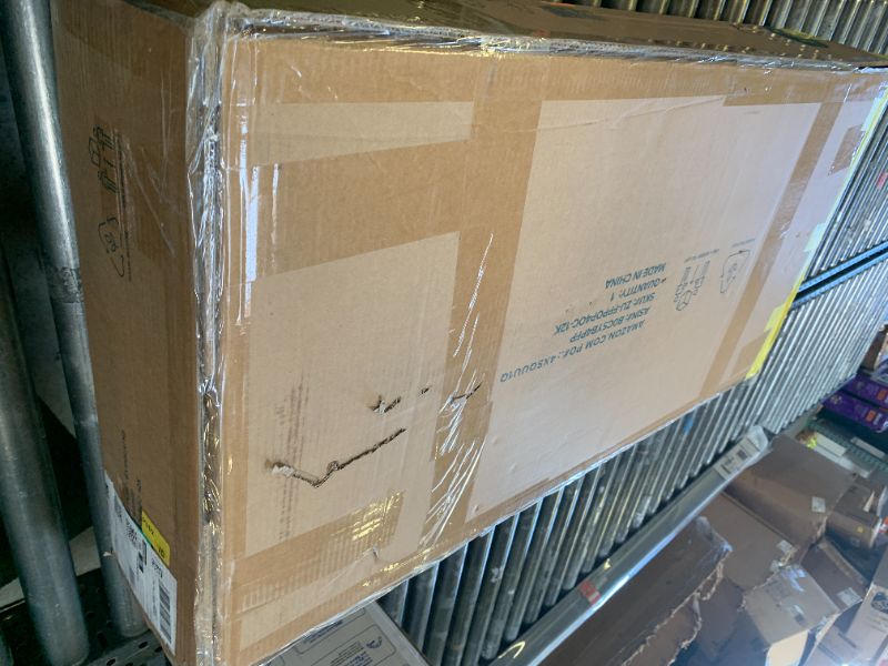 Photo 1 of Zinus King Maya Upholstered Bed Frame with Asymmetric Headboard, Durable Wooden Slats, Sturdy Framework, Noise Free Sleep, No Box Spring Needed, Easy Assembly, Eco Friendly Packaging, Dark Grey