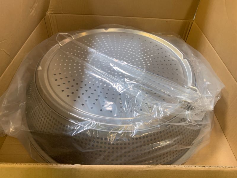 Photo 1 of KEESHA Fire Pit Spark Protector Screen for Solo Stove Yukon Durable 304 Stainless Steel Mesh Shield Two-Piece Mesh Cover, Includes Wooden Handle Removal Tools, Compatible with Outdoor Fire Pits