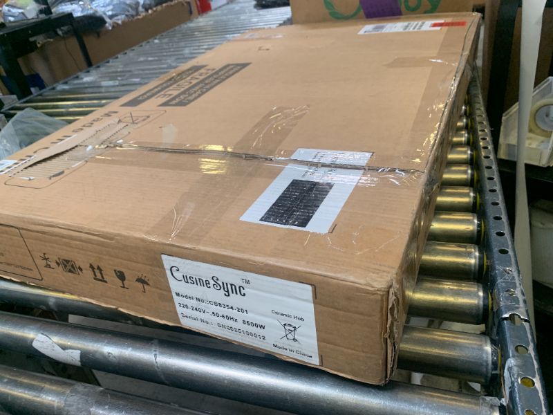 Photo 1 of Cusinesync 36 Inch Electric Cooktop, 5 Burner Built-In Ceramic Glass Cooktop with Knob Control, 9 Power Levels, Expandable Burner, 8500W, 220–240V Hardwired, Works with All Cookware