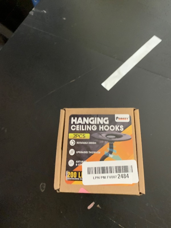 Photo 1 of [UPGRADED] 2Pcs 200LBS Rotatable Ceiling Hooks Black Firmly Wall Mount Metal Hangers Round Ceiling Hook for Hanging Hanging Plants, Bird Feeder, Lights, Bed Canopy, Wind Chime, Indoor Outdoor Decor