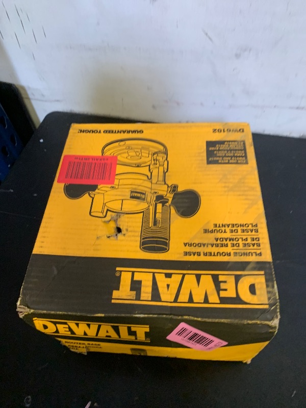 Photo 1 of DEWALT Plunge Router Base for DW616/618 Routers (DW6182)