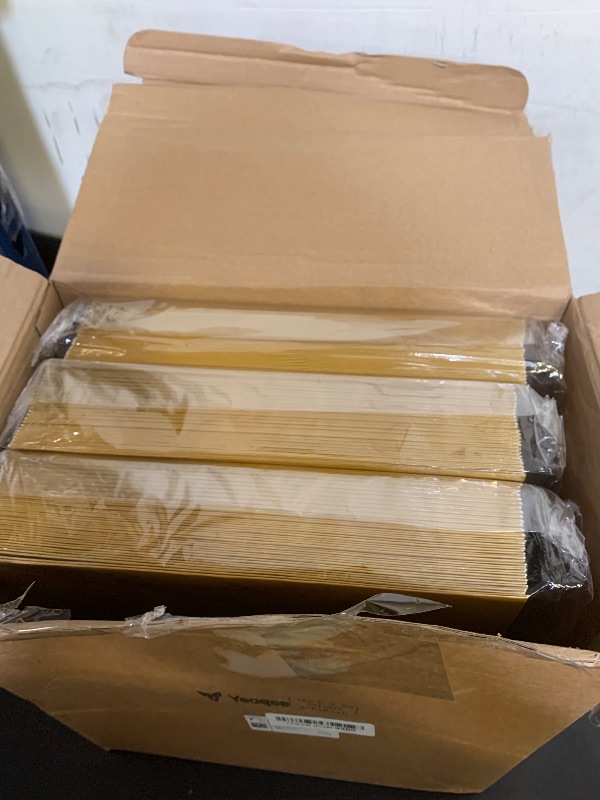 Photo 1 of Yeaqee 100 Pack 2 Pockets Glossy Laminated Paper Folder First Day of School Presentation Folder Letter Size Two Pocket File Portfolio Holder Back to School Items Bulk for Teacher Office (Gold)