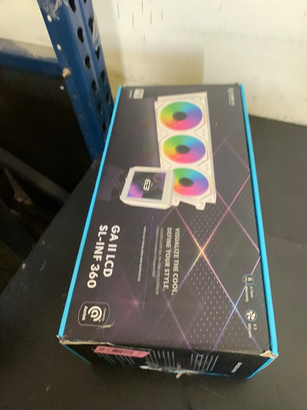 Photo 1 of Lian Li GA II LCD 360MM AIO - Asetek 8th Gen - 2.88” IPS LCD Screen Liquid Cooler - Screen Recording for Videos and Photos - Pre-Installed UNI Fan SL-INF Fans (GA2ALCD36INW)