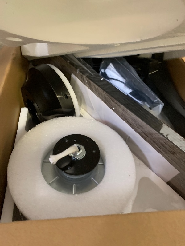 Photo 1 of ZMISHIBO 52 Inch Smart Ceiling Fans with RGB Lights, Low Profile Flush Mount Ceiling Fan with Alexa/App/Remote Control, Dimmable 20W LED Light, Black Modern Fan for Living Room, Bedroom, Game Room