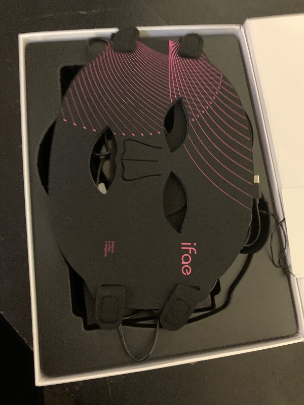 Photo 1 of IFAE Red Light Therapy Mask for Face and Neck, 7 Colors with NIR Led Face Mask Light Therapy with Eye Protection and Remote, Rechargeable Ergonomic Design for True Anti-Aging Skincare at Home Black