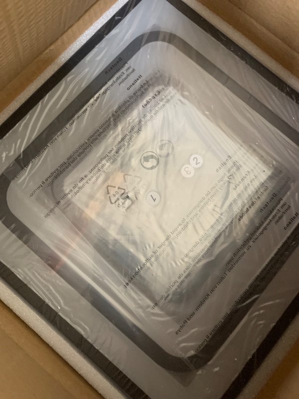 Photo 1 of Shine LUEST Modern LED Ceiling Light Fixture Black Kitchen Lighting Fixtures Ceiling for Bedroom 31.5" Dimmable 6 Ring Square Ceiling Light for Kitchen with Remote Control for Living Room,Dining Room