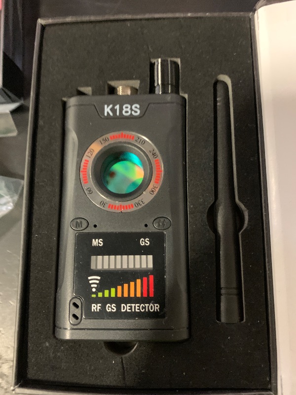 Photo 1 of 6-in-1 Anti Spy Hidden Camera Detector,Bug Detector Device,Radio Frequency RF Detector,GPS Tracker Finder & Listening Device Detector,Portable Signal Scanner for Travel Hotel Home Office Car (Black)