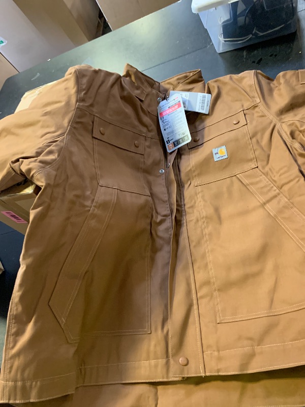 Photo 1 of Carhartt Men's Flame Resistant Full Swing® Relaxed Fit Quick Duck Insulated Coat, Carhartt Brown, XX-Large