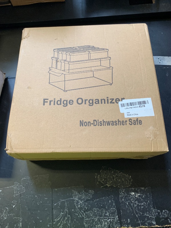 Photo 1 of 10 Pack Refrigerator Pantry Organizer Bins, Stackable Fridge Organizer Bins with Lids, Clear Plastic Food Storage Bins for Kitchen, Countertops, Cabinets, Fridge, Drinks, Fruits, Vegetable, Cereals