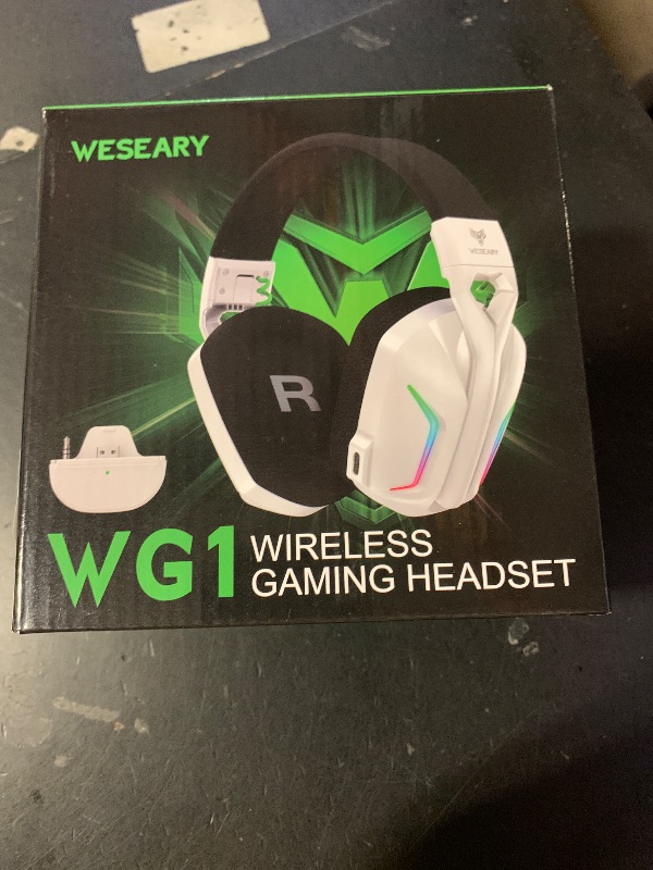 Photo 1 of WESEARY Wireless Gaming Headset for Xbox Series X|S, 2.4GHz Ultra-Low Latency Headset with Noise Cancelling Mic for PC, PS5, PS4, Switch, Mac, 3D Surround Sound, Bluetooth 5.4, 50H Battery