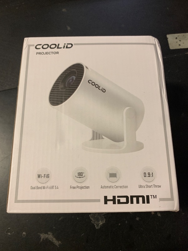 Photo 1 of [Built-in Apps & 2026 Upgraded] Mini Projector Support 4K 1080P Auto Keystone 180° Rotatable with WiFi 6 and Bluetooth 5.4, Projector Portable Compatibile with HDMI/TV Stick/Memory Stick/Laptop-White