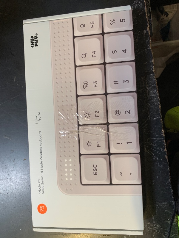 Photo 1 of nuphy Node75 Wireless Mechanical Keyboard, 75% Hot Swappable Custom Low Profile Keyboard, 84 Keys Computer Gaming Keyboards, Supports Touch Gestures, PBT Keycaps, RGB Backlit, Bluetooth/2.4GHz/USB-C