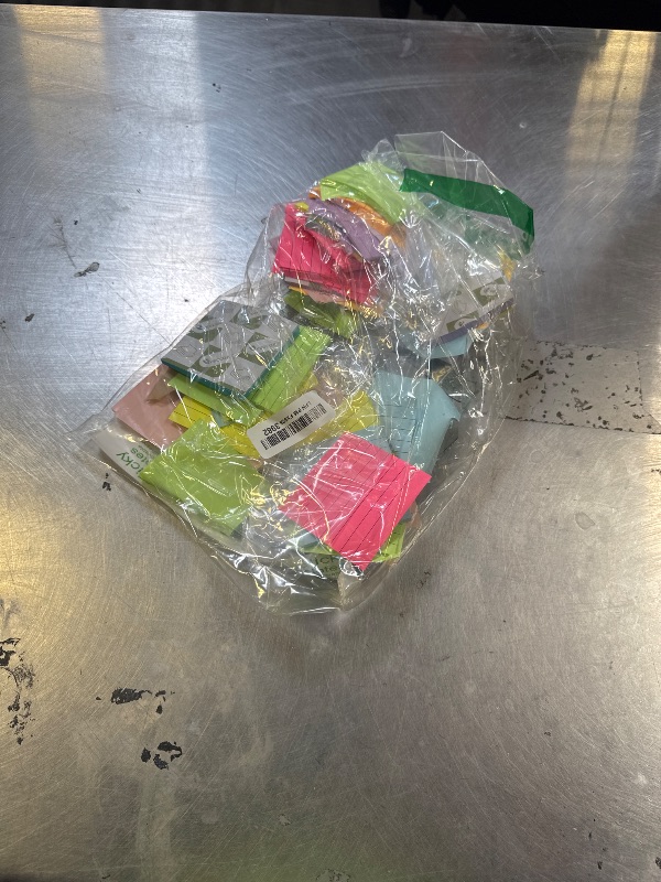 Photo 1 of (18 Pads) Lined Sticky Notes 3x3 in Bright Ruled Post Stickies Colorful Super Sticking Power Memo Pads