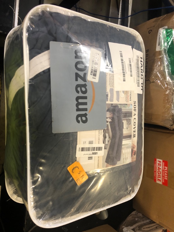 Photo 1 of ALIECOM L Shape Couch Covers Velvet Stretch Sectional Corner Sofa Cover Washable Soft Thick U Shaped Sofa Slipcovers for Dogs Pets Magic Furniture Protector with Non Slip Foam (Navy, Small)