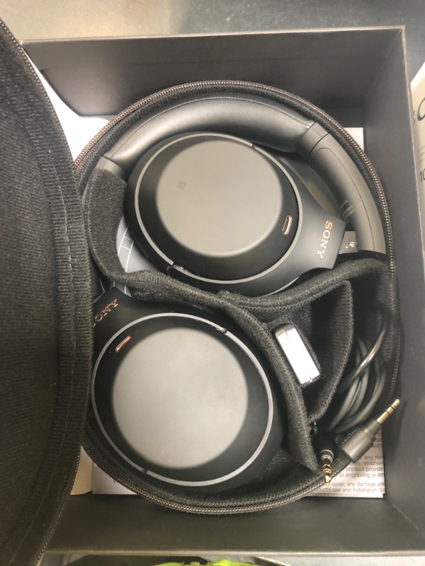 Photo 1 of Sony WH-1000XM4 Wireless Premium Noise Canceling Overhead Headphones with Mic for Phone-Call and Alexa Voice Control, Black WH1000XM4