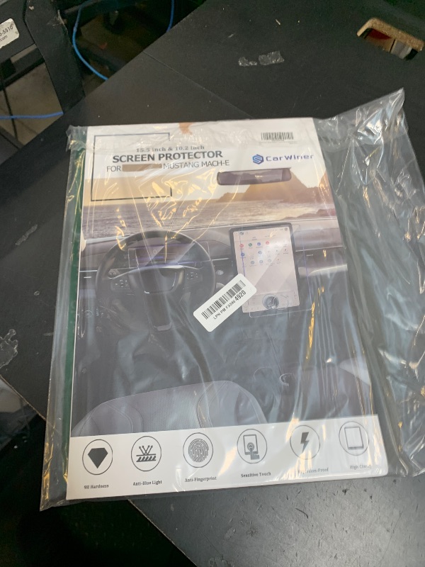 Photo 1 of Carwiner 2PCS Screen Protector Compatible with 2021-2026 Mustang Mach-E, 15.5 Inch Navigation + 10.2 Inch Dashboard Set, Center Control Tempered Glass Accessories