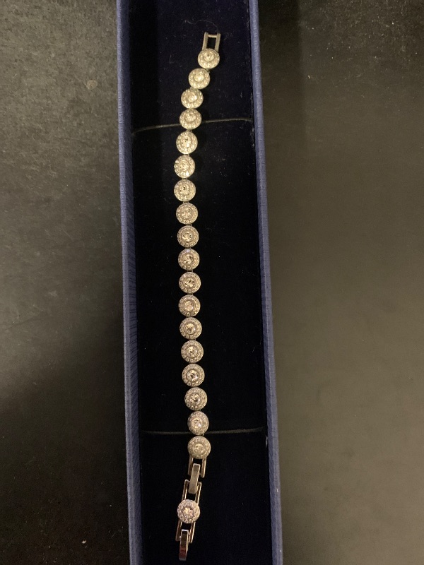 Photo 1 of Swarovski Una Angelic Bracelet with White Crystals on a Rhodium Plated Setting