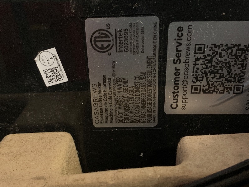 Photo 1 of CASABREWS 5418 PRO Espresso Machine 20 Bar, Upgraded Espresso Maker with Powerful Steam Milk Frother, Stainless Steel Coffee Machine with Fast Heating System for Cappuccino, Latte, Silver