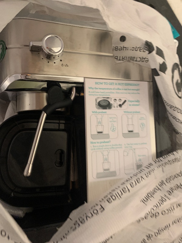 Photo 1 of CASABREWS 5418 PRO Espresso Machine 20 Bar, Upgraded Espresso Maker with Powerful Steam Milk Frother, Stainless Steel Coffee Machine with Fast Heating System for Cappuccino, Latte, Silver