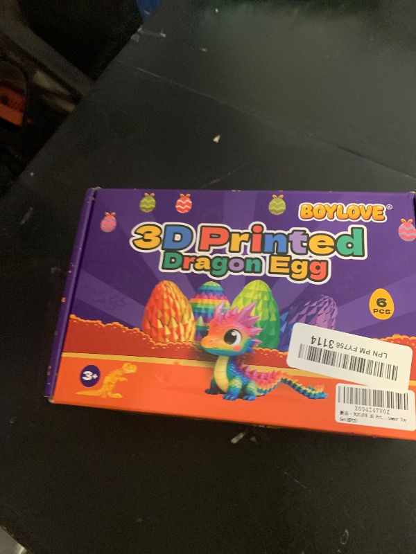 Photo 1 of **********MISSING PARTS*******
BOYLOVE 6Pcs Prefilled Easter Eggs 3D Printed Dragon with Wings, 3D Printed Animals Cool Fidget Toy Set for Easter Basket Stuffers, Birthday Party Favors & Kids Gifts