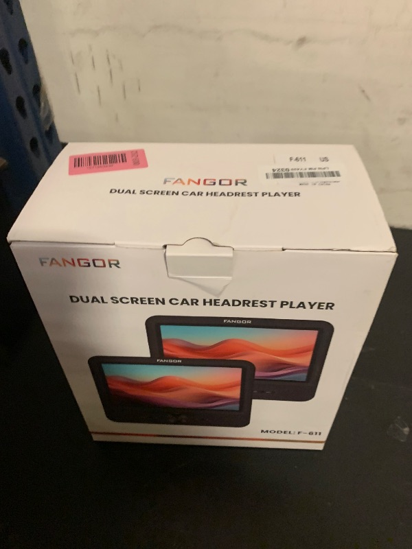 Photo 1 of FANGOR 7.5 Inch Dual Car DVD Player, Portable Headrest Video Player for Car with 5 Hours Rechargeable Battery, Last Memory, AV Out/in, Support USB/SD/Sync TV, All Regions (1 Player+1 LCD Screen)