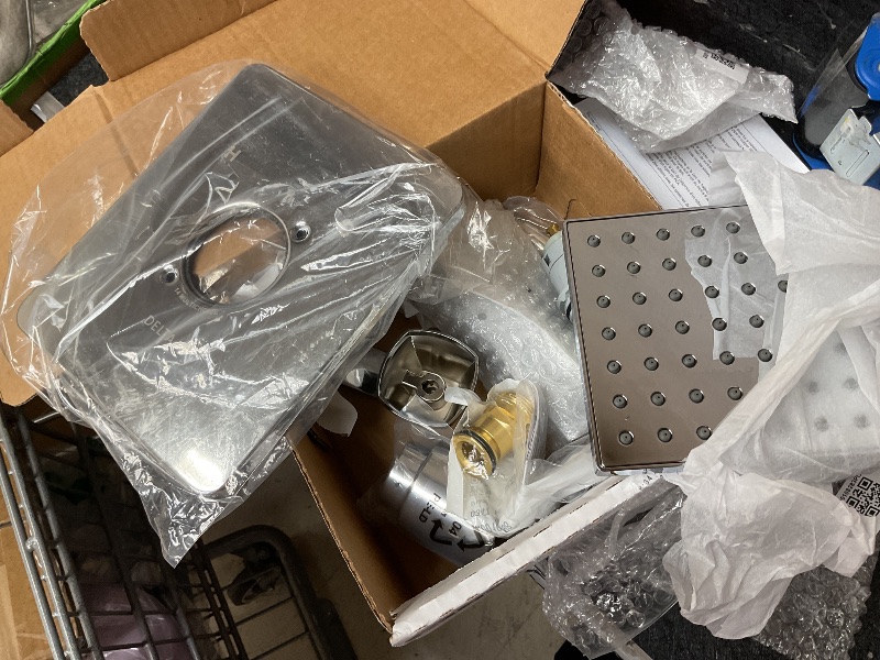 Photo 1 of Delta Faucet Velum 14 Series Single-Function Chrome Tub and Shower Faucet Set, Valve Trim Kit, Shower Handle, Delta Shower Trim Kit, Shower Set, Chrome T14437 (Valve Not Included)