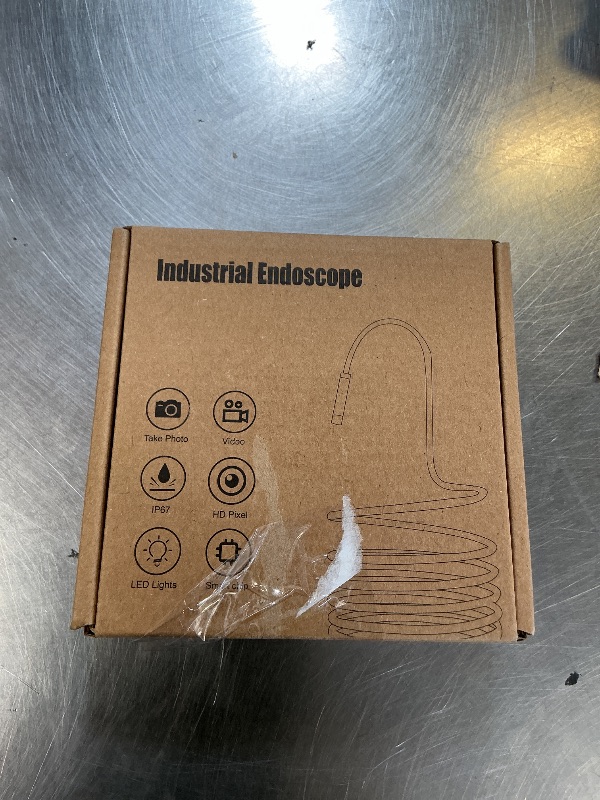 Photo 1 of [Dual-Lens] Endoscope Camera with Light, 1920P HD Borescope with 8+1 Adjustable LED Lights, IP67 Waterproof 16.5FT Semi-Rigid Snake Cord Inspection Camera for iPhone, iPad and Android Phone (Type C)