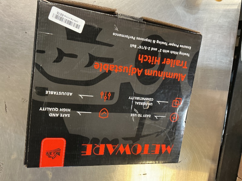 Photo 1 of METOWARE Adjustable Trailer Hitch - Aluminum Drop Hitch Fits 2.5-Inch Receiver - Heavy Duty Tow Hitch with 6-Inch Drop/Rise for Truck (18,000 LBS GTW), Double Stainless Steel Locks & Hitch Pin