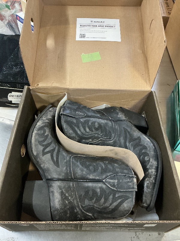 Photo 1 of ARIAT Women's Chandler Western Boot - Naturally Distressed Black, 10 Medium