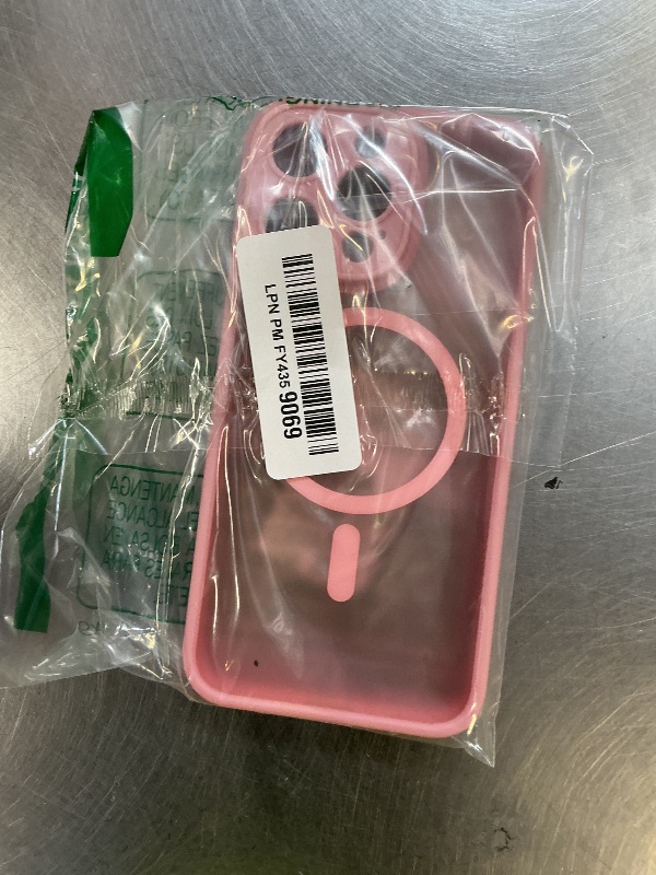 Photo 1 of CANSHN Magnetic Compatible with iPhone 15 Pro Max Case, Upgraded [Full Camera Protection] [Compatible with Magsafe] [Translucent Matte] Shockproof Protective Phone Case Cover 6.7 Inch - Pink