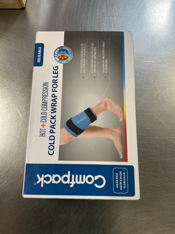 Photo 1 of Calf Ice Pack Wrap for Shin Splints – 2-in-1 Cold Therapy & Adjustable Compression, FSA Eligible Reusable Gel Pack with Elastic Strap for Runners, Post-Surgery & Muscle Strain Comfpack